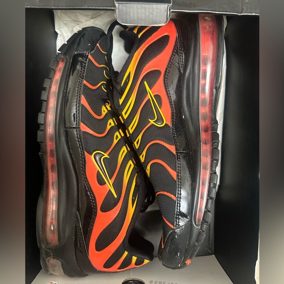 Nike Air Max 97 Plus Black Shock Orange size 9.5 - Picture 2 of 8